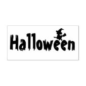 Halloween en heks rubberstempel (Afrduk)