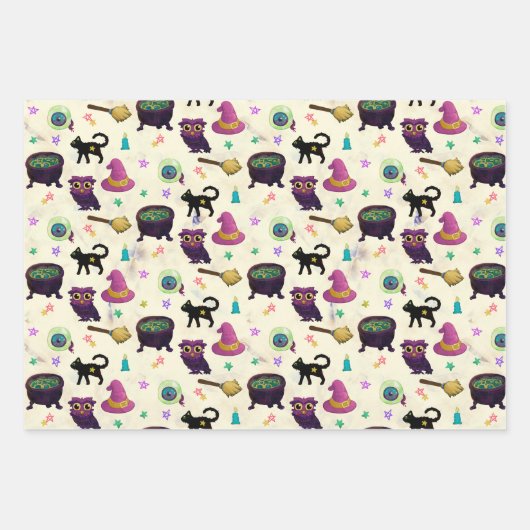 HALLOWEEN EN HERFST CREEPT PATROON INPAKPAPIER VEL (Voorkant)