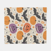 Halloween en herfst patroon fleece deken (Voorkant (Horizontaal))