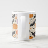 Halloween en herfst patroon grote koffiekop (Achterkant)