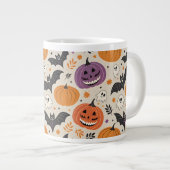 Halloween en herfst patroon grote koffiekop (Voorkant rechts)
