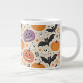 Halloween en herfst patroon grote koffiekop (Rechts)
