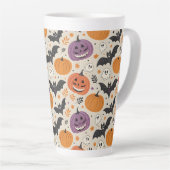 Halloween en herfst patroon latte mok (Rechterhoek)