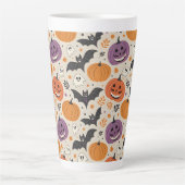 Halloween en herfst patroon latte mok (Voorkant)
