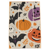 Halloween en herfst patroon medium cadeauzakje (Achterkant)