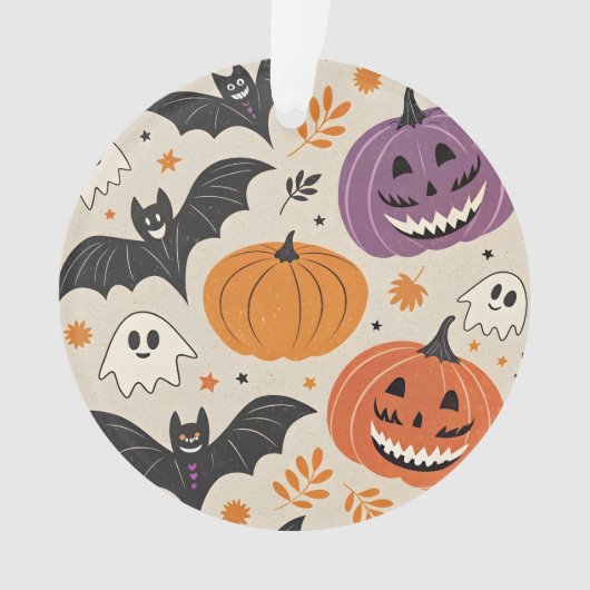 Halloween en herfst patroon ornament (voorkant)