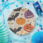 Halloween en herfst patroon papieren bordje (Feest)