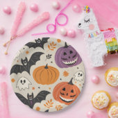 Halloween en herfst patroon papieren bordje (Feest)