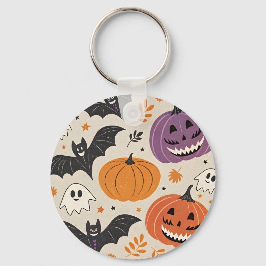 Halloween en herfst patroon sleutelhanger (Voorkant)