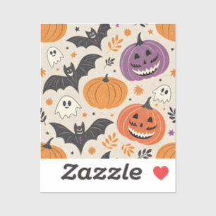 Halloween en herfst patroon sticker