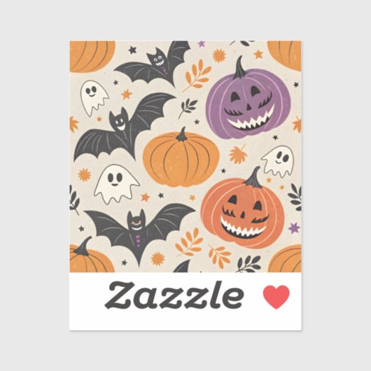 Halloween en herfst patroon sticker (Vel)