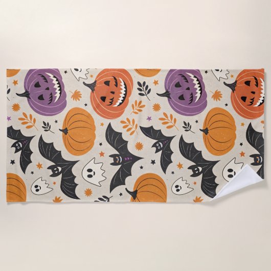 Halloween en herfst patroon strandlaken (Voorkant)