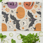 Halloween en herfst patroon theedoek (Gevouwen)