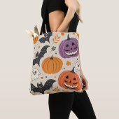Halloween en herfst patroon tote bag (Dichtbij)