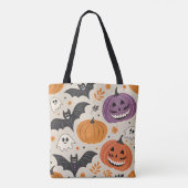 Halloween en herfst patroon tote bag (Achterkant)