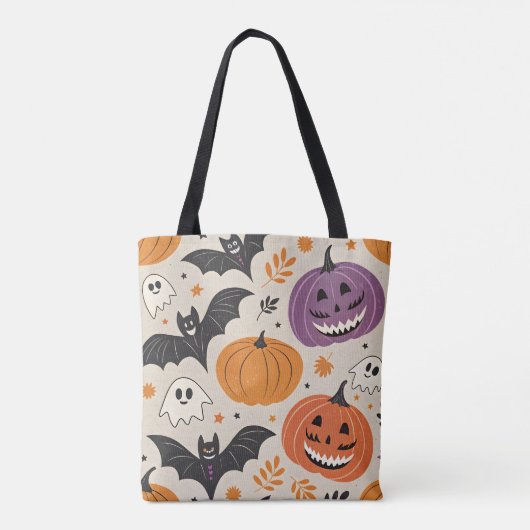 Halloween en herfst patroon tote bag (Achterkant)