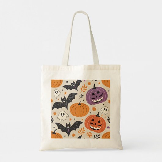 Halloween en herfst patroon tote bag (Achterkant)