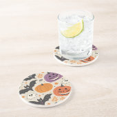 Halloween en herfst patroon zandsteen onderzetter (Zijkant)