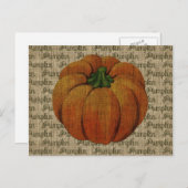 Halloween en Herfst  pompoenBriefkaart Briefkaart (Voorkant / Achterkant)