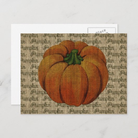 Halloween en Herfst  pompoenBriefkaart Briefkaart (Voorkant / Achterkant)