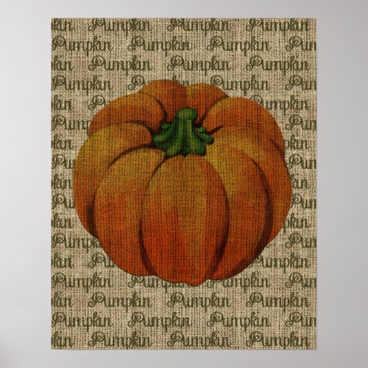 Halloween en Herfst Pumpkin Poster Art (Voorkant)