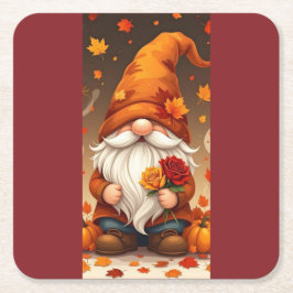 Halloween en herfst wenskaart kartonnen onderzetters