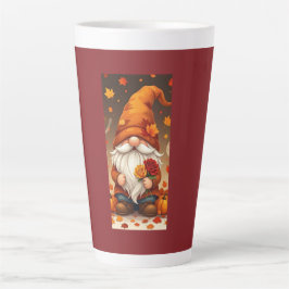 Halloween en herfst wenskaart latte mok