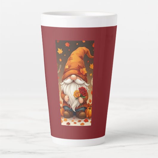 Halloween en herfst wenskaart latte mok (Voorkant)