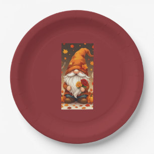 Halloween en herfst wenskaart papieren bordje