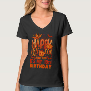 Halloween en het is mijn 10e verjaardag! 10 jaar t-shirt