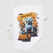 HALLOWEEN EN HOND GOLFHANDDOEK (Insitu)
