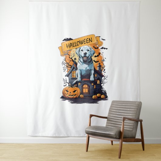 HALLOWEEN EN HOND WANDKLEED (In situ)