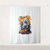 HALLOWEEN EN HOND WANDKLEED (Voorkant)