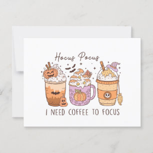Halloween en koffie briefkaart
