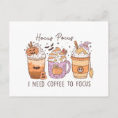 Halloween en koffie briefkaart (Voorkant)