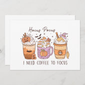 Halloween en koffie kaart (Voorkant / Achterkant)