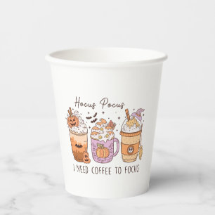 Halloween en koffie papieren bekers
