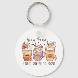 Halloween en koffie sleutelhanger