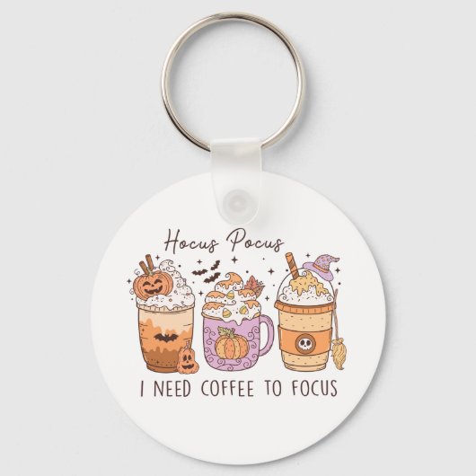 Halloween en koffie sleutelhanger (Voorkant)