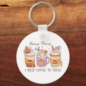 Halloween en koffie sleutelhanger (Voorkant)