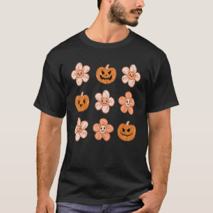 Halloween en pompoenen Boho Retro Spooky T-shirt