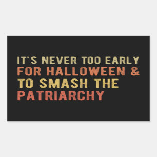 Halloween en Smash het patriarchaat I Rechthoekige Sticker