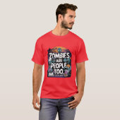 Halloween en zombies grappig Halloween grappig T-shirt (Voorkant volledig)