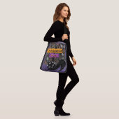 Halloween en zwarte kat Canvas tas (Op model)