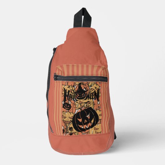 Halloween en Zwarte Pompoenen Print Knip Naai Tas (Voorkant)
