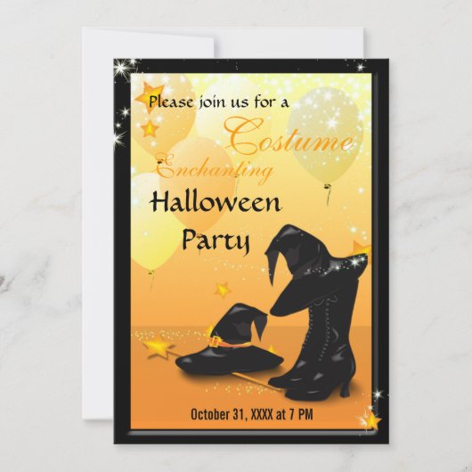 Halloween Enchanting Witch Invitation 2 Kaart (Voorkant)