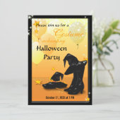 Halloween Enchanting Witch Invitation 2 Kaart (Staand voorkant)