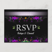 Halloween Enchantment Matching RSVP-Briefkaart Uitnodiging Briefkaart (Voorkant)