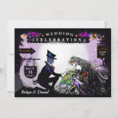 Halloween Enchantment Wedding Uitnodigen Kaart (Voorkant)
