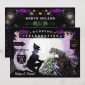 Halloween Enchantment Wedding Uitnodigen Kaart (Voorkant / Achterkant)